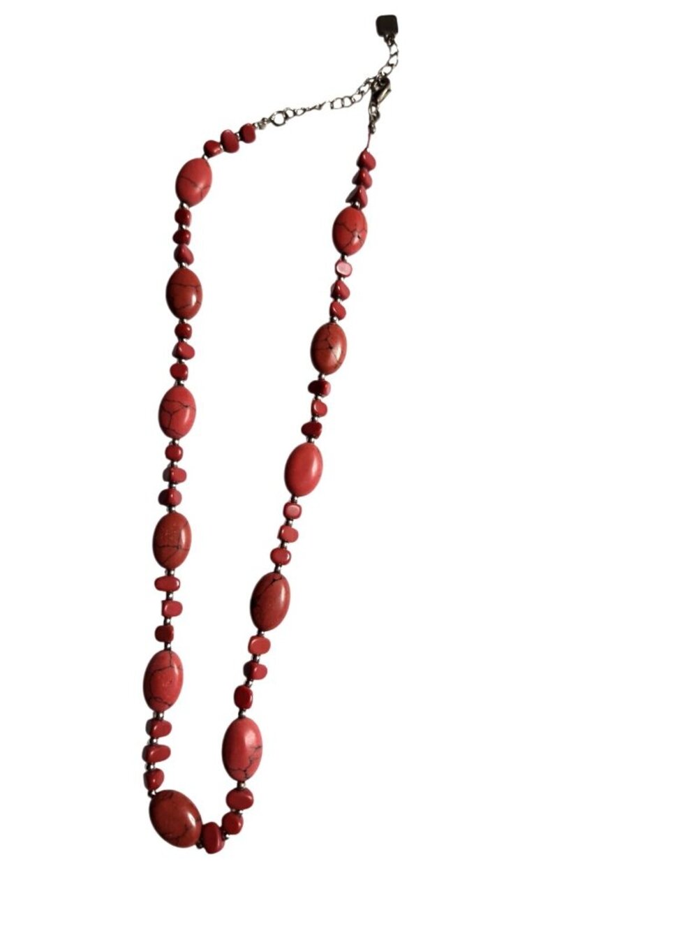 Chaps Necklace Red Beaded Lobster Clasp southwest womens jewelry cowgirl